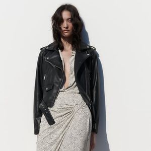Zara Classic Faux Leather Moto Jacket